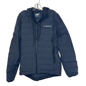 KUIU Mens Elements Full Zip Hooded Jacket Gunmetal Hunting Puffer Outdoor Medium